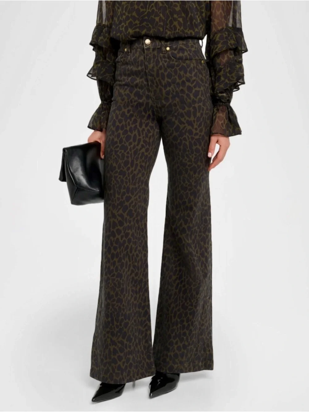 Ramy Brook Tyra Printed Wide-Leg Jeans - Picture 2 of 13